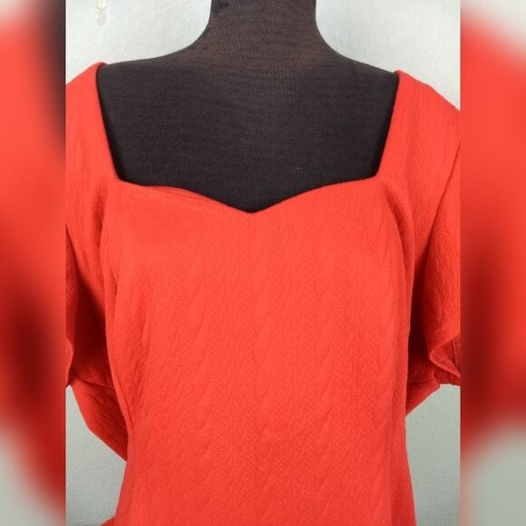 Torrid Textured Knit Skater Dress Red Size 6 - Picture 3 of 11